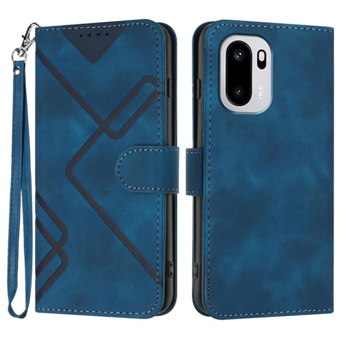 �Ή��@�� for OnePlus Ace 6 / Ace 6T / 15R �t���b�v�X�^���h���C�z����PU���U�[�J�[�h�X���b�g�t�����z�^�ی�P�[�X Blue