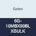 Gates 6G-10MBX90BL XBULK MegaCrimp Couplings, Male O-Ring Boss Swivel, Zinc Plated Carbon Steel, 1.95", 90 Block, 3/8" ID (Pack of 100)
