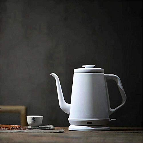 Bouilloire électrique en acier inoxydable blanche de 1L pour café