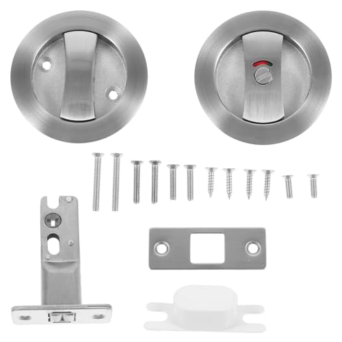 jojofuny Cerradura para puerta corrediza corrediza Hardware para puerta interior de privacidad para fácil instalación y elegante diseño miniatura 1