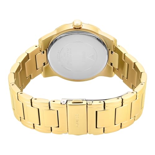 Image of Guess Round 40mm Gold Dial Analog Women Watch - U1337L2M