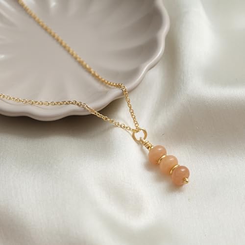 Gempires Natural Beaded Gemstone Necklace Handmade Layered Jewelry Hypoallergenic Non Tarnish 18 Inch Gold Plated Everyday Wear Crystal Necklaces For Women4