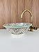 MIRATILE Moroccan Handmade Ceramic Sink, Modern Above Counter Bathroom Vanity Basin, Above Counter Round Bowl Hand Painted Countertop Sink Art Basin, Bar Vanity Vessel with 2 Free Gifts. (12