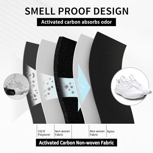 Yupoxiu Smell Proof Cleat Bag - Odor Absorbing, Water-Resistant & Lightweight Shoe Organizer for Soccer, Golf, Gym & Travel2