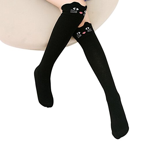 TININNA Chaussettes Hautes Genou Enfant Crochet Coton Animaux Longue Bébé Fille Leg Warmer Sock...