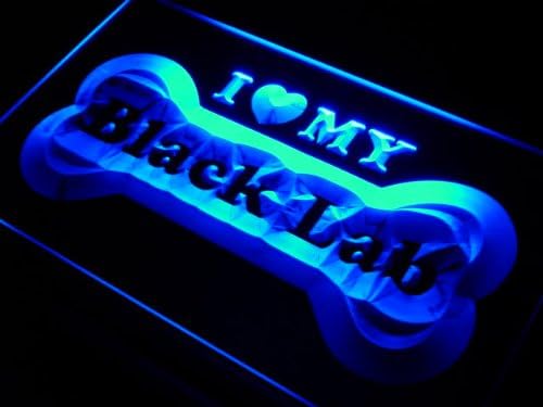 ADVPRO m124-b I Love My Black Lab Labrador Neon Light Sign
