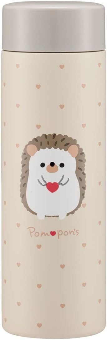 Skater STYL4-A Pompon Mug Bottle, 11.8 fl oz (350 ml), Ultra Lightweight, Stainless Steel Water Bottle, 11.8 fl oz (350 ml)
