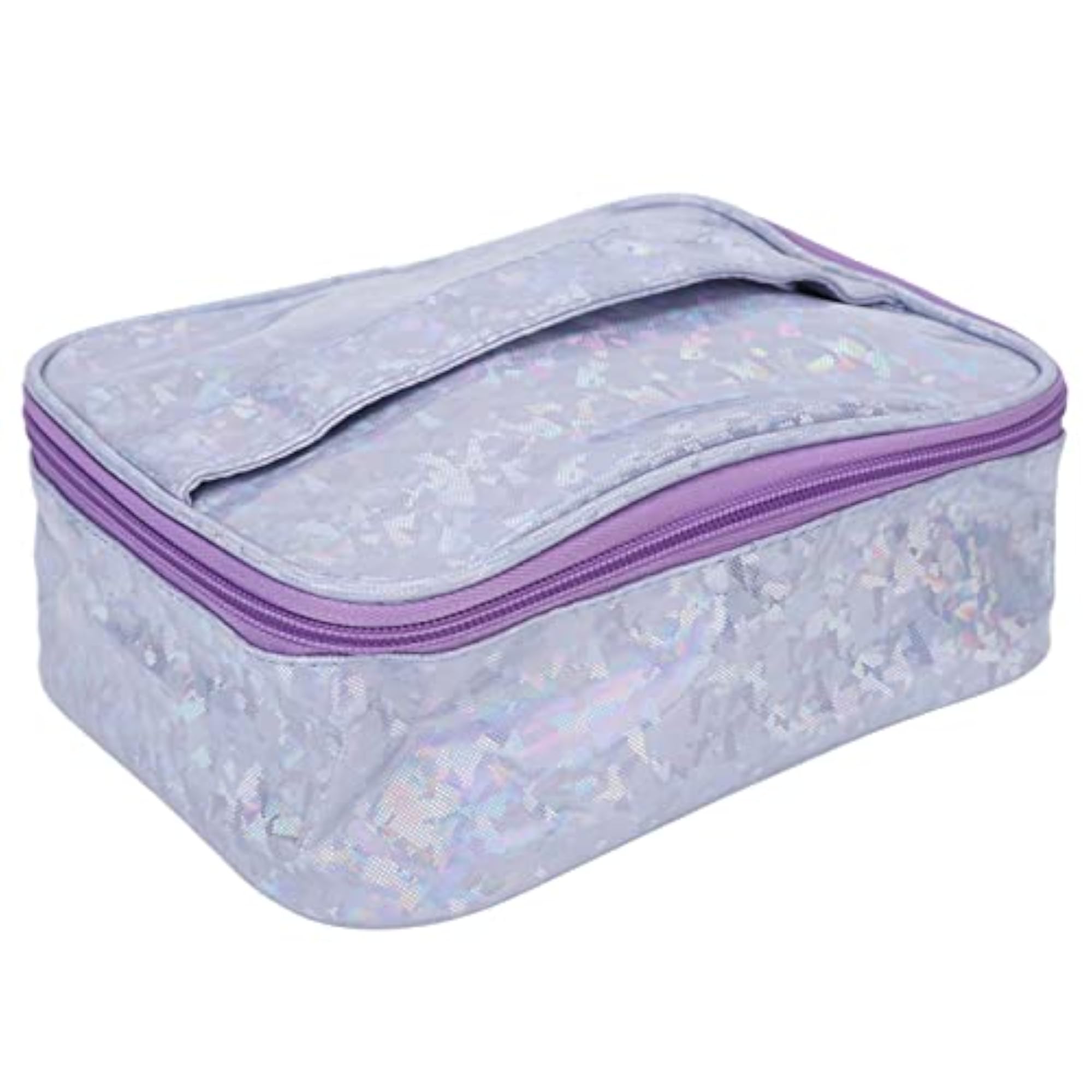 Waterproof Cosmetic Bag, Stylish Purple 3 Pieces Set