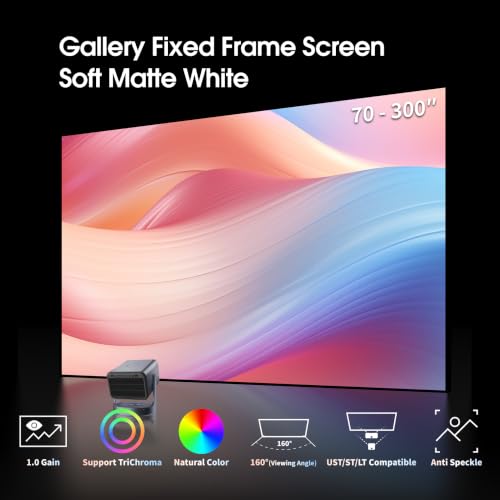 Pantalla fija para proyector blanca mate de 180 pulgadas miniatura 2