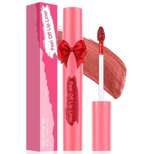 Image of Lip Stain Peel Off Tattoo Lip Liner Lip Tint Long-Lasting All Day Rose