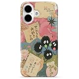 GEQCDBN Compatible with iPhone 16 Case, Cute Anime Girly Soft Slim TPU Shockproof Aesthetic Protective Phone Case Cover for Women Girls 6.1'