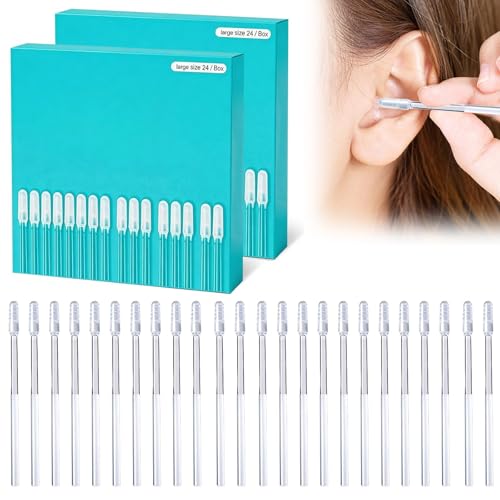 Sticky Ear Cleaning Stick, 2026 New Reusable Ear Wax Removal Tools with Dust Cover Packaging, Adhesive Ear Cleaning Sticks for All Ages (48 Pack)