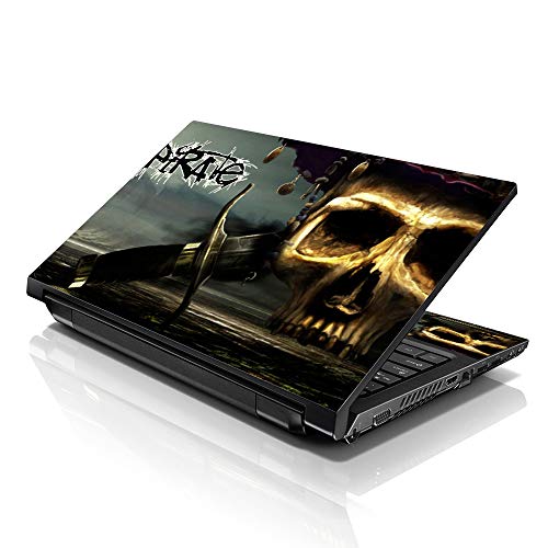Image of LSS Laptop 15 15.6 Skin Cover with Colorful Pirate Skull Pattern for HP Dell Lenovo Apple Asus Acer Compaq - Fits 13.3 inch 14 inch 15.6 inch 16 inch (2 Wrist Pads Free)
