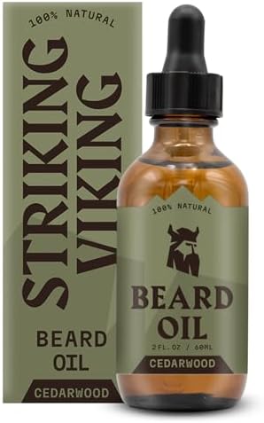 Striking Viking Beard Oil for Men - 2 Fl Oz, Cedarwood Scent
