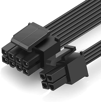 Alfais 4695 EPS 12V CPU Dişi To ATX 8+4 Pin Power Supply Çevirici Dönüştürücü Adaptör Kablosu