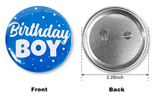 Mgjsrnh Birthday Boy Button Blue Baby Kids Happy Birthday Badge Pins,It's My Men Birthday Badges Party Decorations Favors Supplies #TOP3