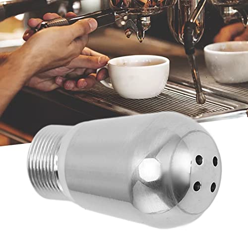 Ladieshow Steam Wand Tip 4 Hole, Coffee Maker Steam Nozzle, Stainless Steel Milk Foam Spout Replacement Accessory Espresso Machine Steam Wand Suitable for Breville 8