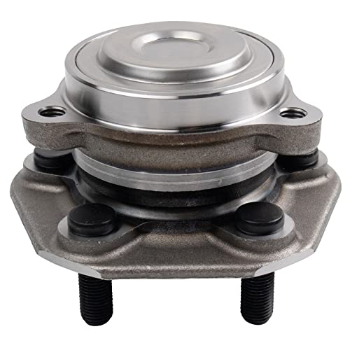 Image of TRQ Front Driver and Passenger Side Wheel Bearing and Hub Assembly Set 2 Piece Compatible with 2017-2019 Tesla Model 3 Rear Wheel Drive