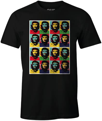 Che Guevara MECHEGDTS013 Camiseta, Negro, XL para Hombre