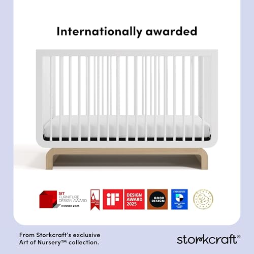 image for Storkcraft Santorini Deluxe 5-in-1 Convertible Crib with Bonus Toddler