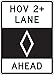 Accuform HOV 2+ LANE AHEAD (FRR672HP)