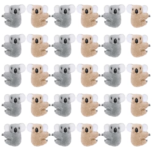 Image of 12pcs Koala Clip Sets - Grey and Khaki Pencil Toppers