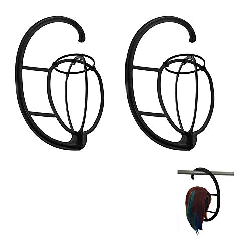 TopWigy 2 PCS Wig Stand perruque cintre Suspension portable Support de perruque pour toutes les perruques et chapeaux Perruque pliable Support de perruque durable Cover