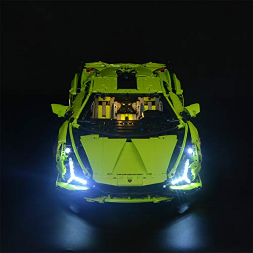 Sugeren LED Beleuchtungsset für Lego Lamborghini Sián FKP 37 42115, LED Beleuchtungsset, Kompatibel mit Lego 42115… – Bild 3