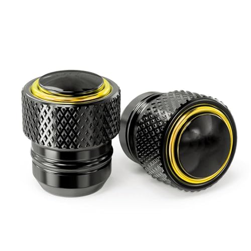 Bouchons de valve de pneu moto jaune MT09 MT07 en aluminium anodisé premium