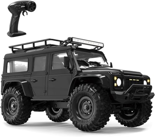 Image of RC Off Road Car 1:16 Scale All Terrain Remote Control Car, 4X4 High Speed 15 Km /h RC Truck 1 Rechargeable Batteries Waterproof Monster RC Crawlers with LED Light for Kids Boys and Adults