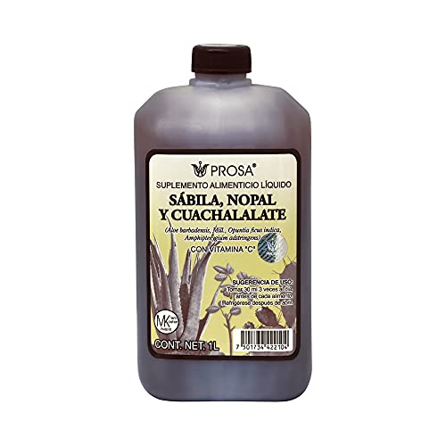 Prosa bebida de Sábila (Aloe Vera) Nopal y Cuachalalate natural, 1 litro