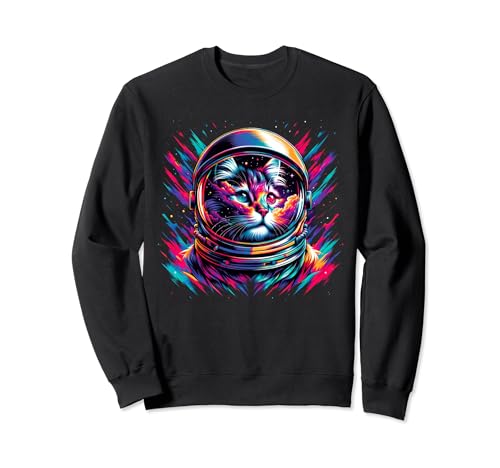 Cat in Space Astronaut Outer Galaxy Kitten Gifts Cat Space Sudadera