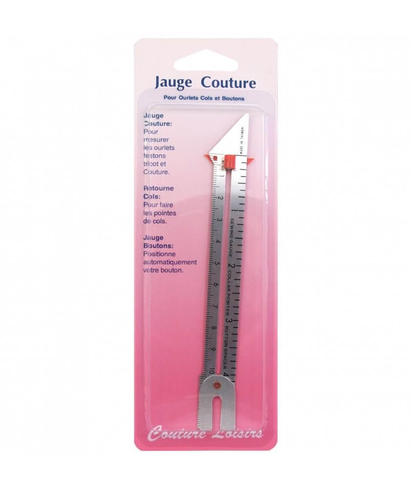 Hemline H258 | Sewing Gauge Sewing Tool | Includes Button Gauge & Point Turner by Hemline