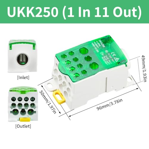 BORDSTRACT 690V 250A DIN Rail Distribution Box,Green by BORDSTRACT - Used condition - Image 2