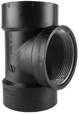 Charlotte Pipe Schedule 40 4 in. Hub x 4 in. Dia. Hub ABS Flush Cleanout Tee