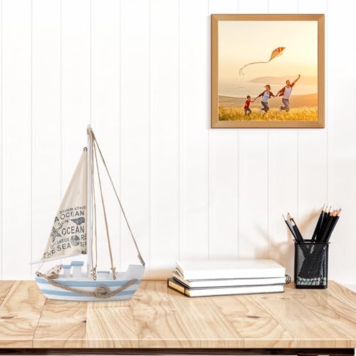 Barco de madera LED con luz ambiental suave para decorar y relajar el dormitorio 6