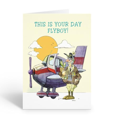 Stonehouse Flyboy Airplane Birthday Card