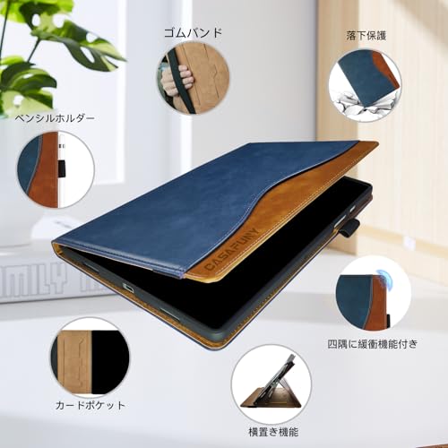 CASAFUNY iPad Mini7 ケース (A17 Pro 2024 モデル、第7世代) iPad mini6 ケース(2021モデル、第6世代) 専用 スマートケース 対応 8.3インチ iPad 第7世代ケース iPad 第6世代ケース オートスリープ対応 ペンシル収納付き 適用機種：iPad Mini A17 Pro 第7世代 2024、Mini 6世代 2021 (青色)