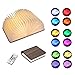 Produktbild SANOTO Buchlampe in 12 Farben, Buchlampe Faltbar HolzBuch Night Lampe Book Light Buchlampe Led Leselampe Buch Licht Buchlicht Leselampe, Kann Als Reading Book Light, Bedside Lamp - Nussbaum