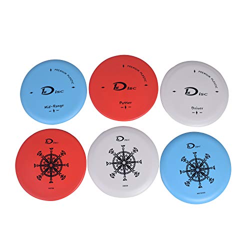 Disc Golf Set, Disc Golf Starter Set with Disc Golf Starter Bag,2 PCS Putter, 2 PCS Mid-Range, 2 PCS Driver, 1 Mini disc, 1 Towel