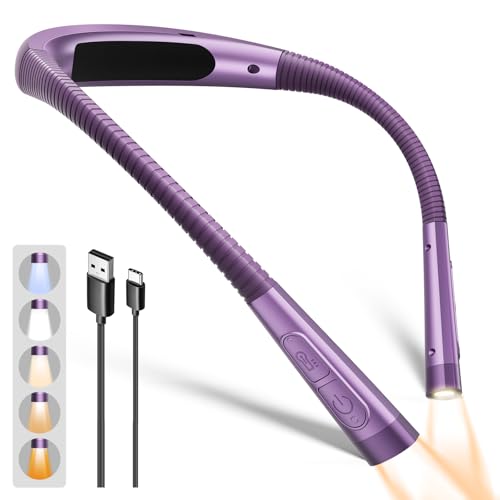 Image of Glocusent Upgraded Neck Light,100Hrs Slimmer Reading Light for Books in Bed