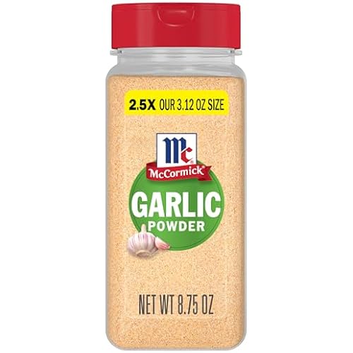 McCormick Garlic Powder, Non GMO, Made from Fresh, Whole Garlic Cloves, For Bringing Consistent Flavor to Favorite Foods While Cooking, 8.75 oz