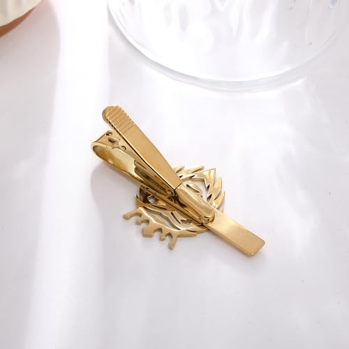 Image of Stainless Steel Animal Creative Crown Lion Brooches for Women and Men