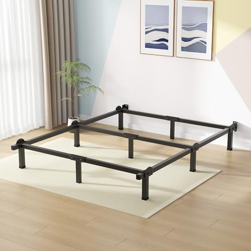 Superay Metal Bed Frame, 9-Leg Bed Base, 8 inches Support for Box Spring, Queen, Easy Assembly, Black by Superay - Used condition - Image 2