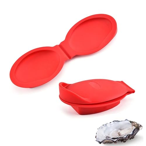 2 uds descascador de ostras de silicona, estante para descascarar ostras, herramienta fácil para descascarar ostras en casa y restaurante Cover