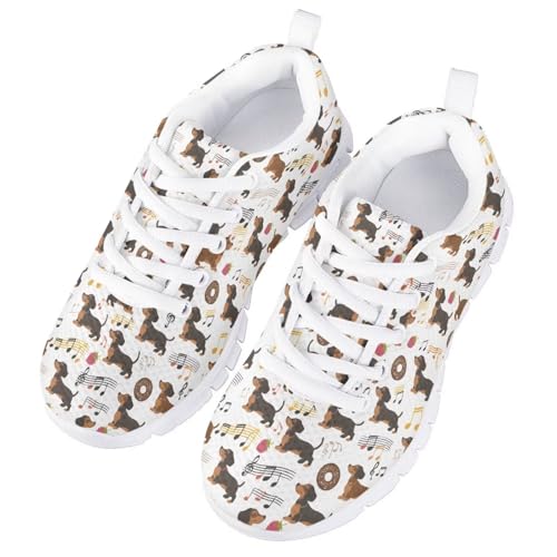 Children's Animal Sneaker Lightweight Non-Slip Lace-Up Running Shoes for Big Kids Breathable Soft Outdoor Tennis Sneaker for Litter Kids US 11-5
