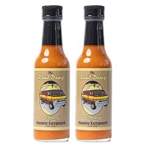 Sauce Leopard The Road Dawg Red Chili Garlic Hot Sauce, Medium Heat, 2-Pack