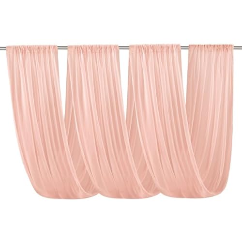 DEEBOW 600/300 * 150 CM Chiffon Tende da Soffitto Trasparenti per la Decorazione di Cerimonia Nuziale Arco per Feste Tende Appese Tende per Banchetti Tenda Decorazione del Tetto della Fase