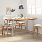 Versatile e adattabile: sia come punto d'incontro centrale per i pasti in famiglia o come elegante aggiunta alla tua esperienza di cucina e sala da pranzo, questo tavolo è estremamente versatile. Le variazioni di colore naturale e i bordi unici rendono ogni mobile un pezzo unico.