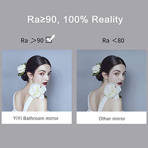 Illuminated Bathroom Mirror,Frameless Round With LED White light/warm light,Touch Sensor+Demister,5 Size